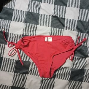 Anne Cole Coral Side-Tie Bikini Bottoms